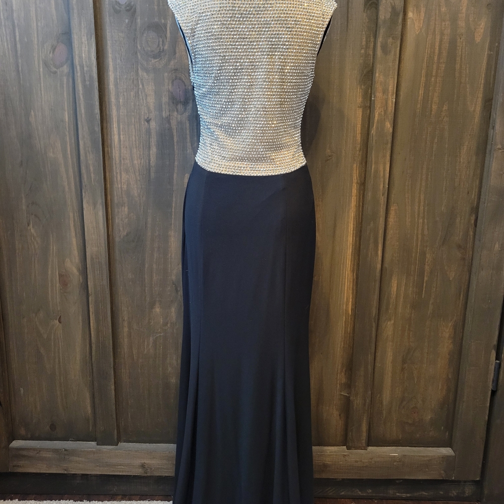 Xscape Black and Silver Maxi Dress - Picture 2 of 7